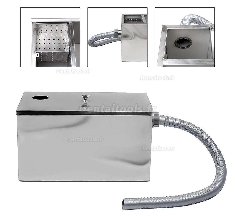 Pi&egrave;ge &agrave; pl&acirc;tre dentaire en acier inoxydable avec filtre et d&eacute;cantation &agrave; 5 couches